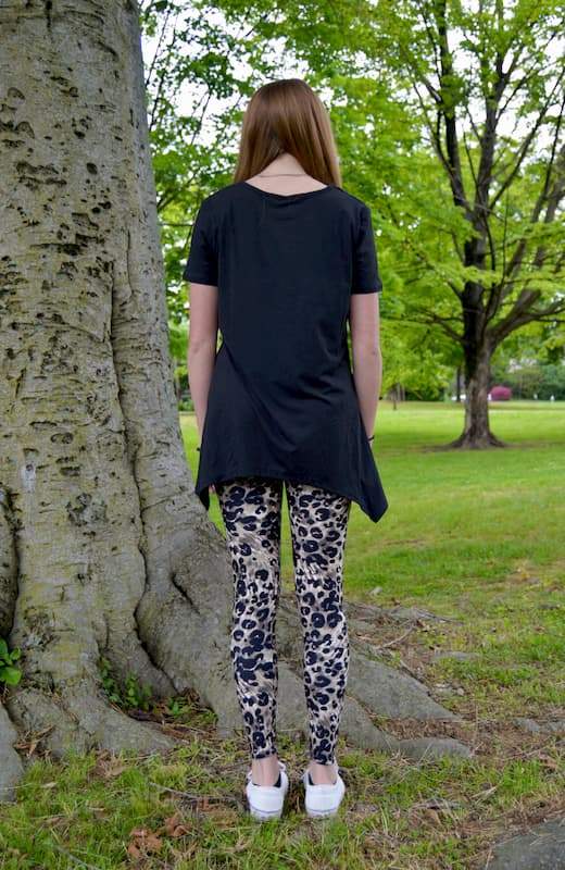Girls Top #01 Paris Print White Top & Multi Leoaprd Legging Outfit Clothing  Sets | eBay