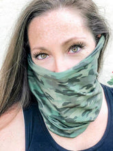 Load image into Gallery viewer, Olive Camo Face Cover/Headband
